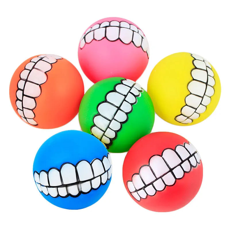 1-Pack Squeaky Dog Ball Toy 6 cm (2.36 in) Rubber Chew Toy for Small Dogs and Puppies