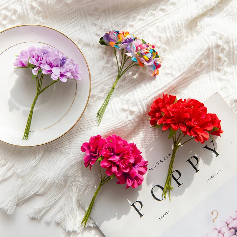 18-Pack Silk Artificial Flower Stamens for Wedding Party Home Decor Bouquets Wreaths Crafts