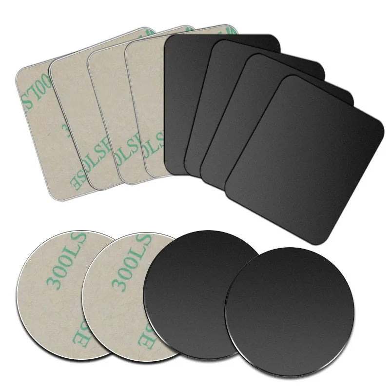 5-Pack Magnetic Metal Phone Plates — Adhesive Disk Stickers for Universal Magnetic Car Phone Mounts