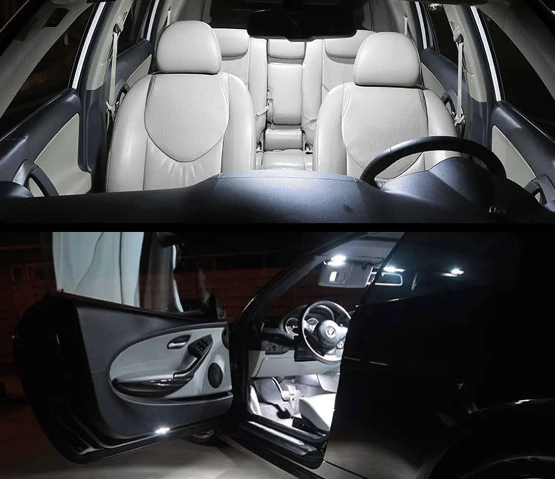 Interior Canbus LED Lighting Kit for Hyundai i10/i20/i30/i40/ix20/ix35/Tucson/Santa Fe — Dome Map Trunk LED Bulbs, Plug & Play, 12V, Error Free