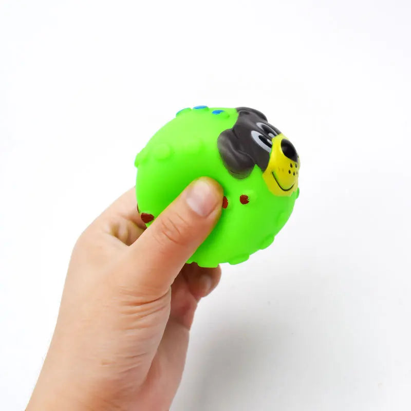 1-Pack Squeaky Dog Ball Toy 6 cm (2.36 in) Rubber Chew Toy for Small Dogs and Puppies