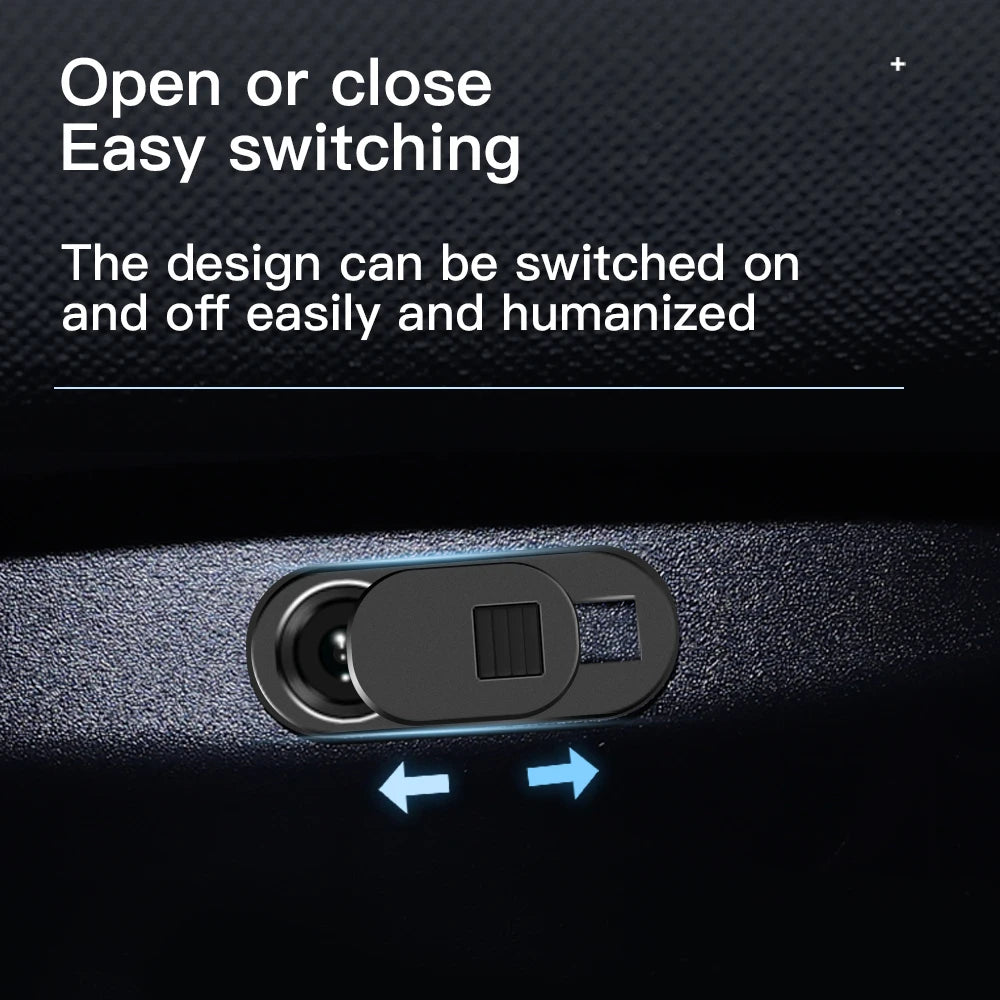 Tesla Model 3 & Model Y Camera Privacy Cover - Ultra-Thin Sliding Webcam Sticker for Car Monitor, Laptops & Smartphones