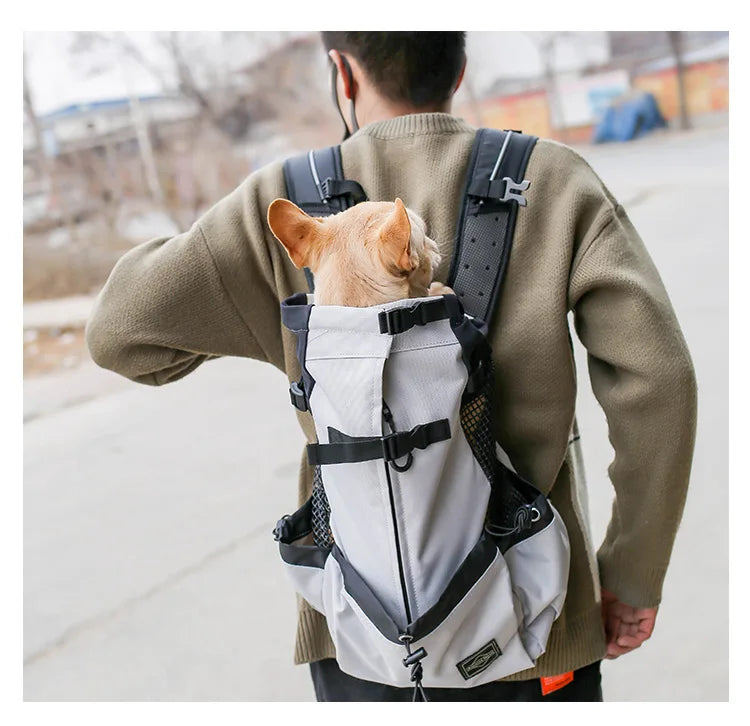 Breathable Dog Carrier Backpack for Travel, Hiking & Motorcycle – Mesh Pet Backpack