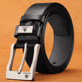 Men's Leather Belt with Metal Buckle – Casual & Business Denim Belt, Solid Classic Style