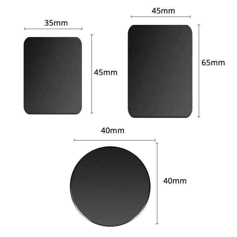 5-Pack Magnetic Metal Phone Plates — Adhesive Disk Stickers for Universal Magnetic Car Phone Mounts