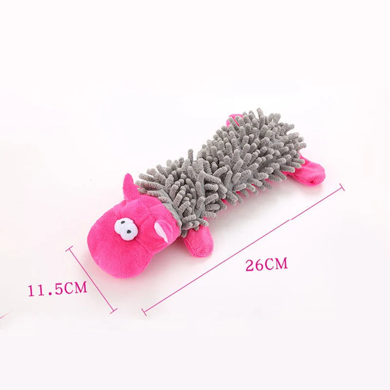 Durable Plush Squeaky Dog Chew Toy for Small Dogs, Animal Shape Puppy Toy for Chihuahua Yorkie Bichon