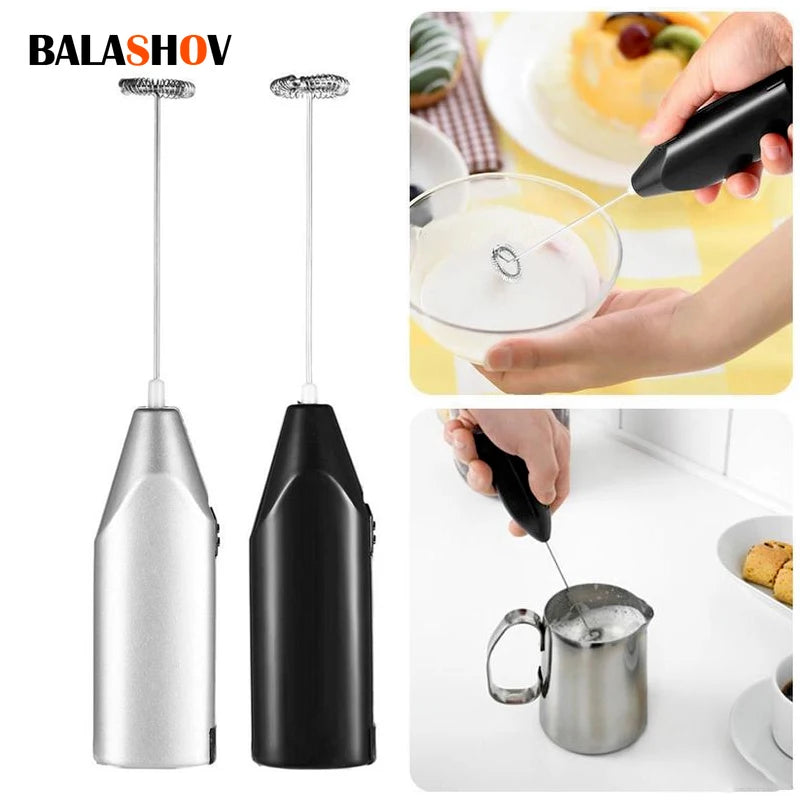Battery-Powered Handheld Milk Frother – Mini Electric Coffee Whisk & Egg Beater for Cappuccino, Latte, Shakes