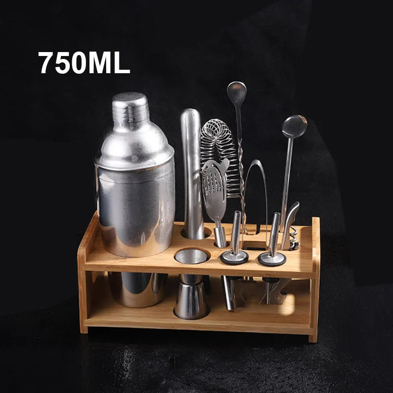 Stainless Steel Boston Cocktail Shaker — 18.6oz (550ml) & 25.4oz (750ml) Martini Mixer for Home Bar & Bartenders