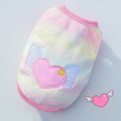 Warm Winter Puffer Vest for Small Dogs & Cats — Soft Fleece Flannel Puppy Sweater (XXS-XL)