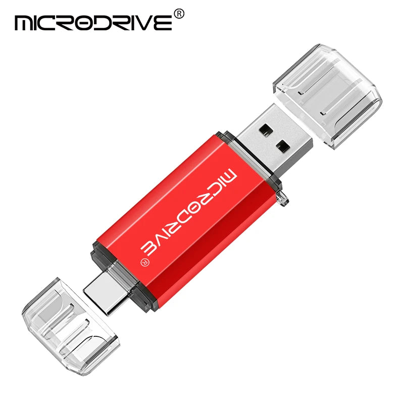 USB-C OTG 2-in-1 Flash Drive USB 2.0 & Type-C Pen Drive 8/16/32/64/128GB