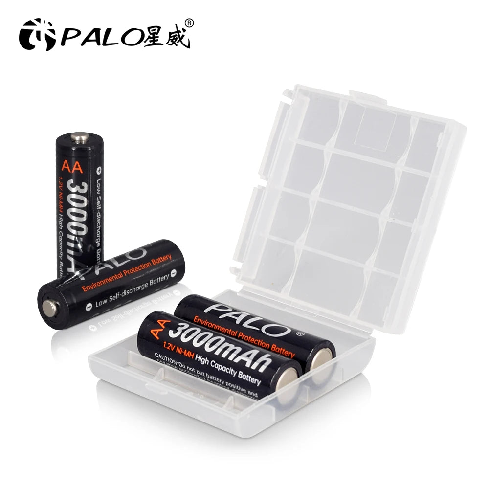 AA Ni-MH Rechargeable Battery 1.2V 3000mAh Low Self-Discharge Pre-Charged for Cameras and Electronics