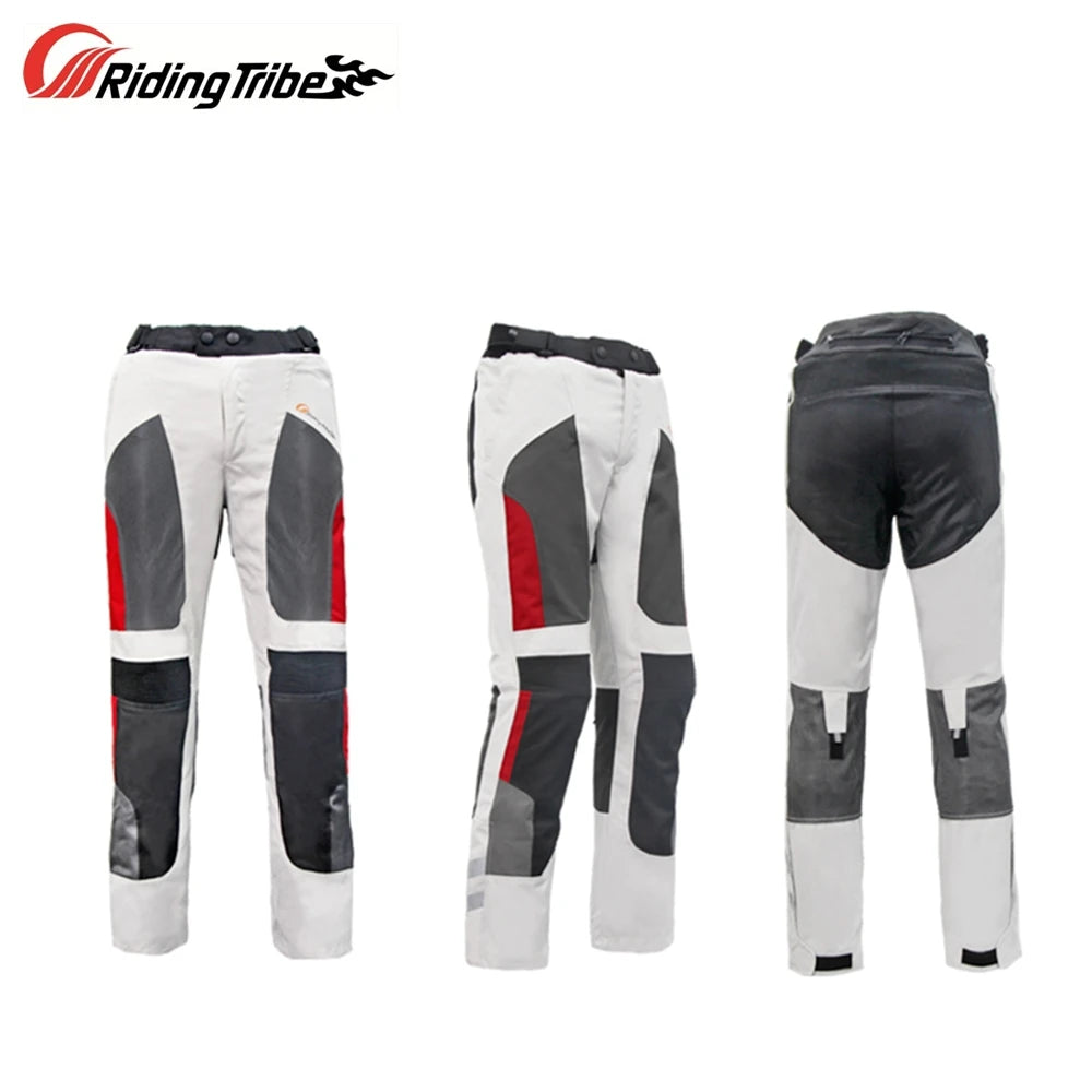 Men's Motorcycle Riding Pants – Breathable Summer & Insulated Winter Waterproof Motorbike Trousers with Removable Liner & Included Knee Pads