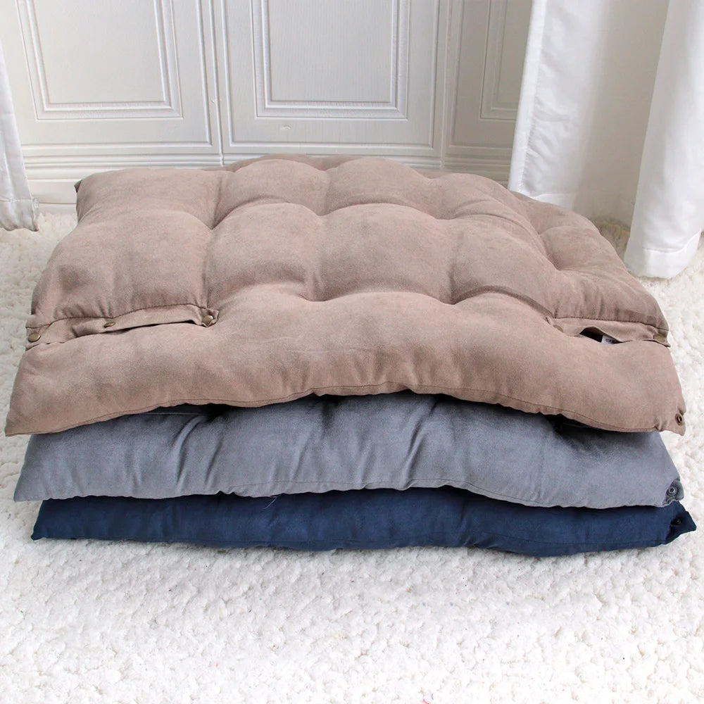 3-in-1 Pet Bed Mat Washable Soft Cotton Dog & Cat Bed Cushion for Small to Medium Pets