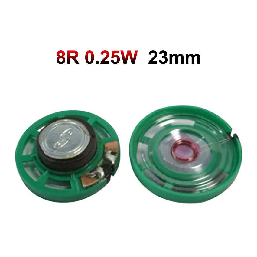 Horn Loudspeaker Driver 2-Pack | 8Ω, 16Ω, 32Ω | 0.25W–0.5W | 20–40mm (0.79–1.57 in) Diameter Options