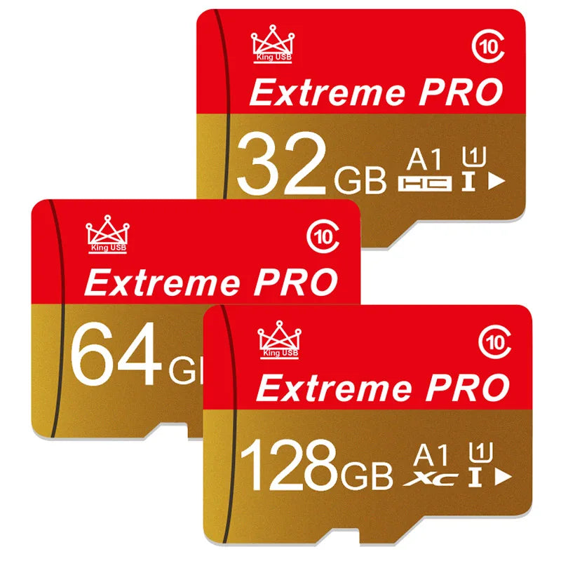 High Endurance MicroSD / TF Memory Card - 32GB, 64GB, 128GB, 256GB (Up to 100MB/s) U1 V10 A1 Class 10 - Includes Adapter