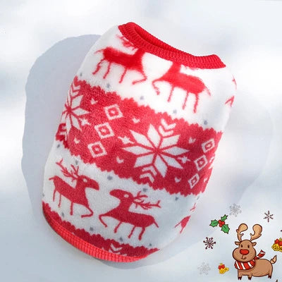Warm Winter Puffer Vest for Small Dogs & Cats — Soft Fleece Flannel Puppy Sweater (XXS-XL)