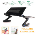 Adjustable Aluminum Laptop Desk Stand with Mouse Pad, Portable Ergonomic Lap Desk for Bed, Sofa and TV