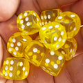 10-Pack 14mm (0.55 in) Transparent Acrylic Dice Rounded Corner Multi-Color Game Dice