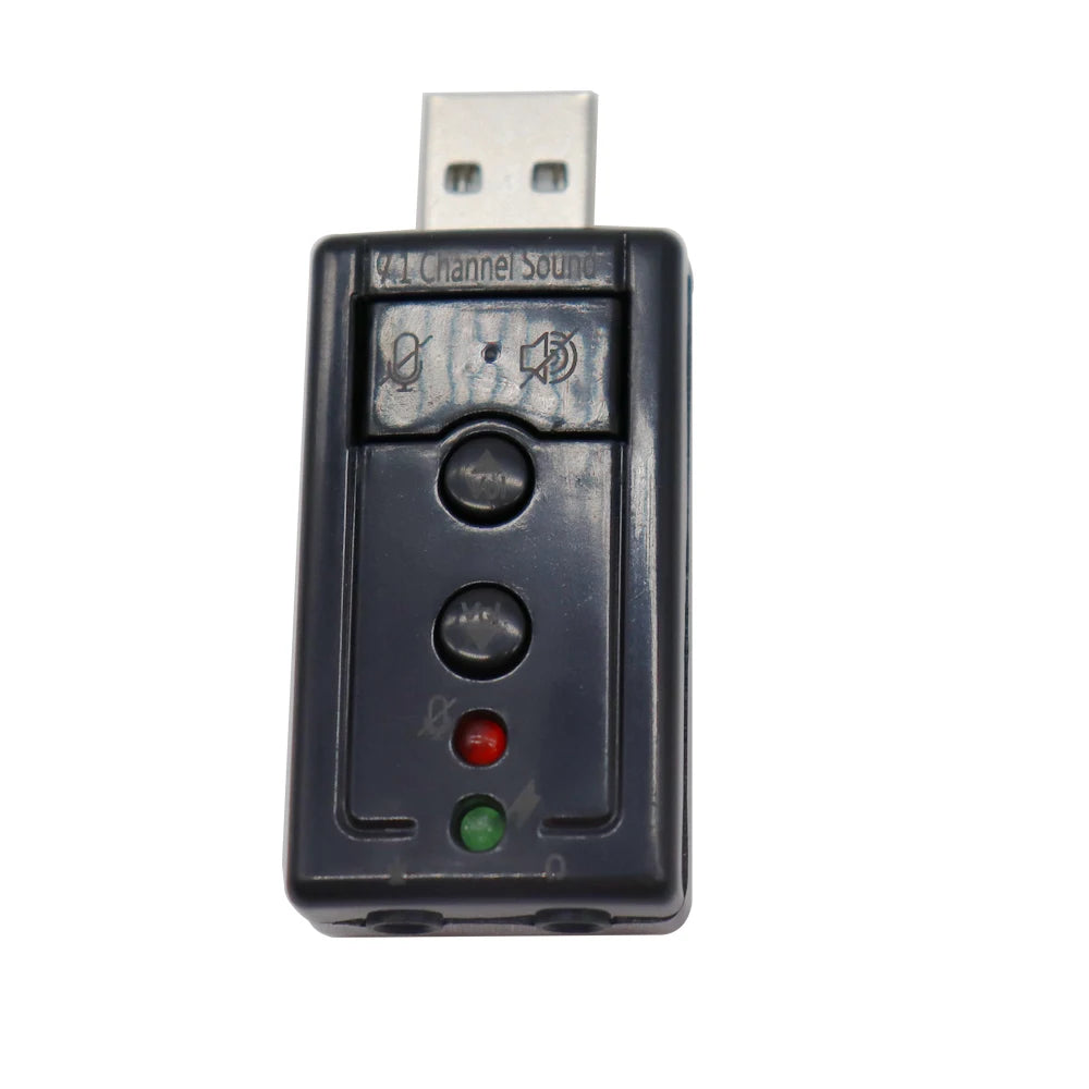 7.1 USB 2.0 External Sound Card Adapter Mini USB Audio Adapter for PC and Laptop Plug-and-Play Virtual 7.1 Stereo