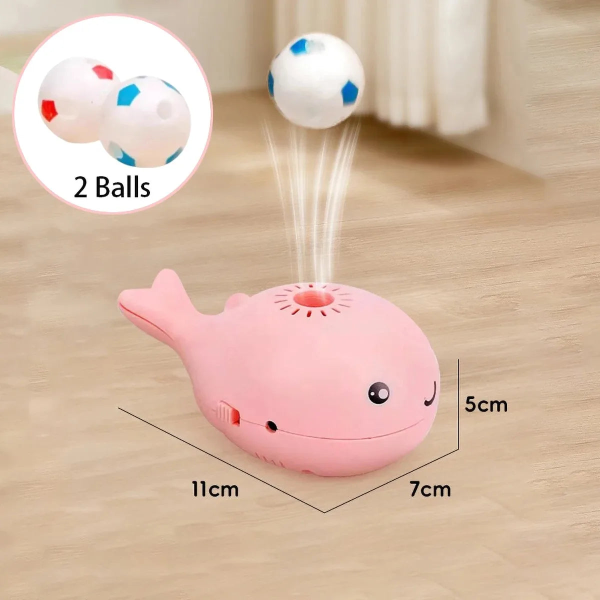 Whale-Shaped Electric Floating Ball Cat Toy USB Rechargeable Dual-Function Fan Portable 3C Certified