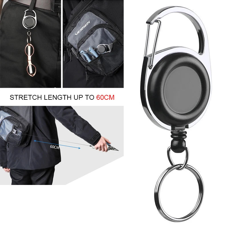 Fishing Line Scissors Keychain - Serrated Stainless Steel Blade, Titanium-Coated Corrosion-Resistant, Blunt Tip (9.5 x 6.27 cm / 3.74 x 2.47 in)