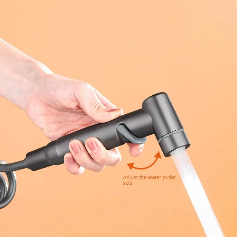Handheld Bidet Sprayer Set with Double-Outlet Angle Valve – Wall-Mount Toilet Shower for Baby, Pet & Bathroom Cleaning