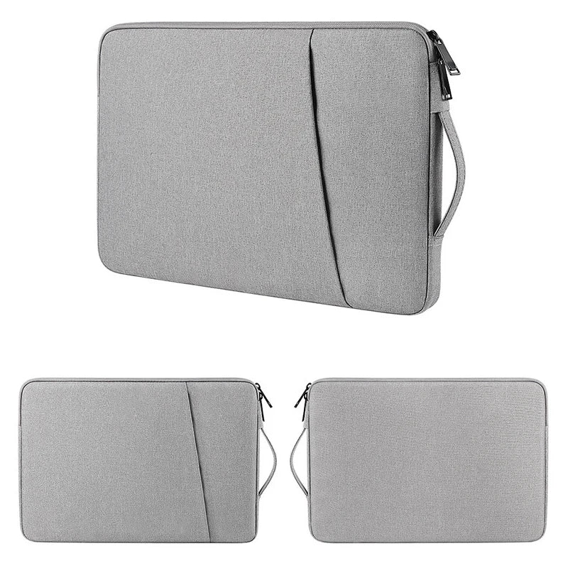 Waterproof Canvas Laptop Sleeve 13-15.6 inch (33-39.6 cm) Padded Zipper Notebook Case Slim Portable Handbag