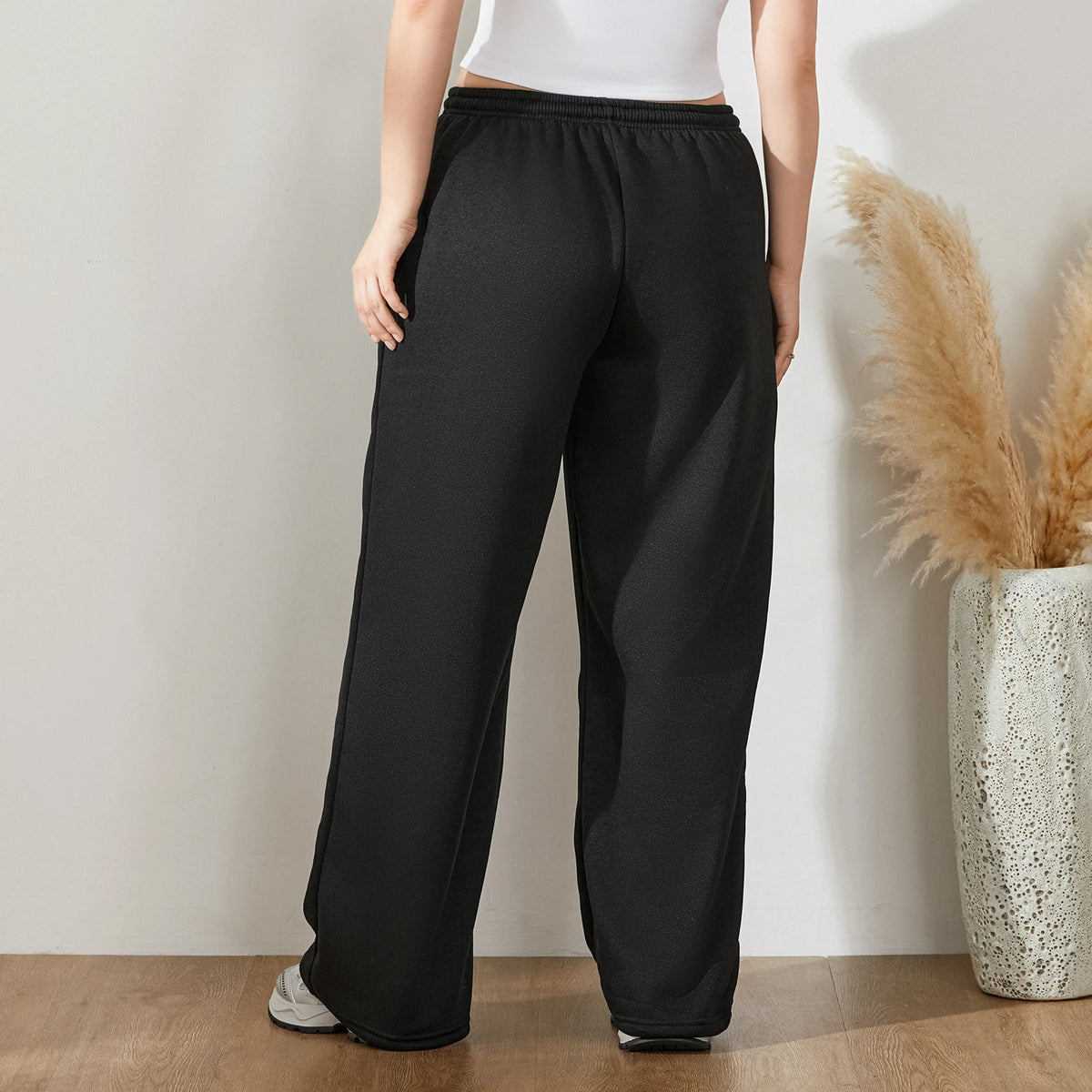 Women's High Waist Wide Leg Joggers - Y2K Baggy Drawstring Sweatpants, Casual Athletic Trousers