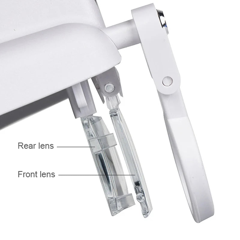 LED Headband Magnifier Hands-Free with Interchangeable Lenses 1.5x–8x for Jewelry, Watch & Electronics Repair