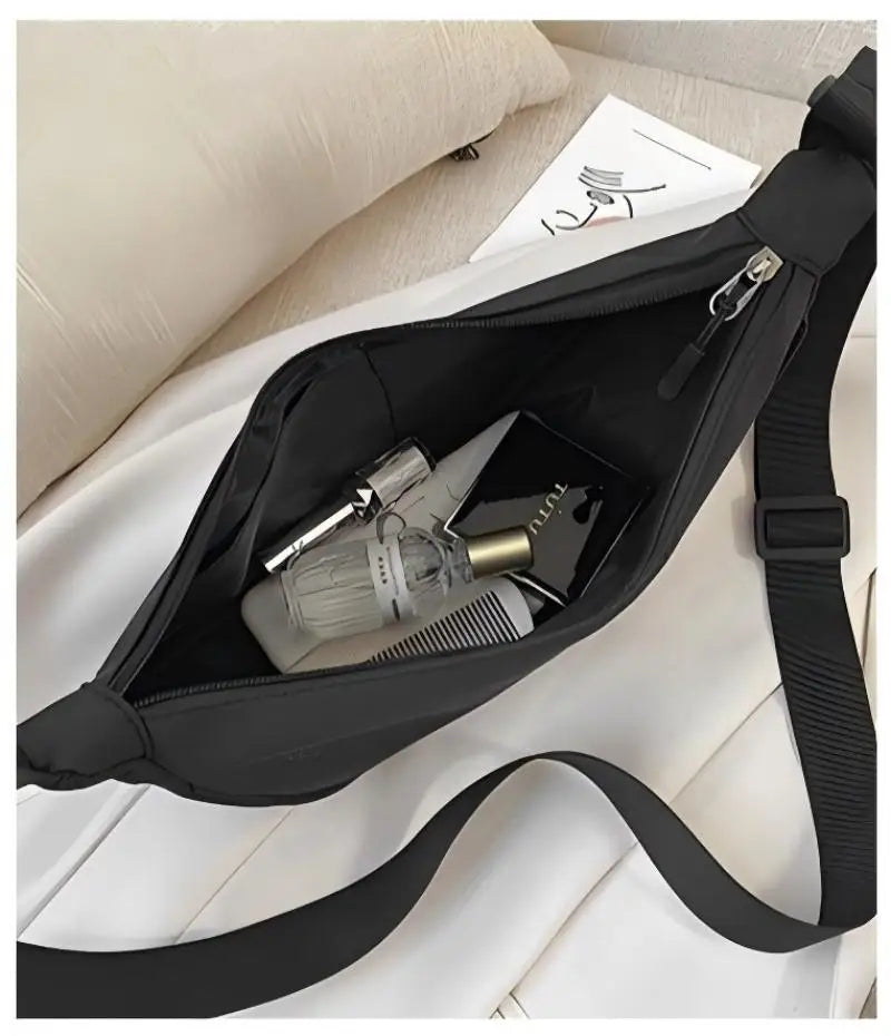 Large Nylon Hobo Dumpling Shoulder Bag for Women - Casual Travel and Commuter Bag