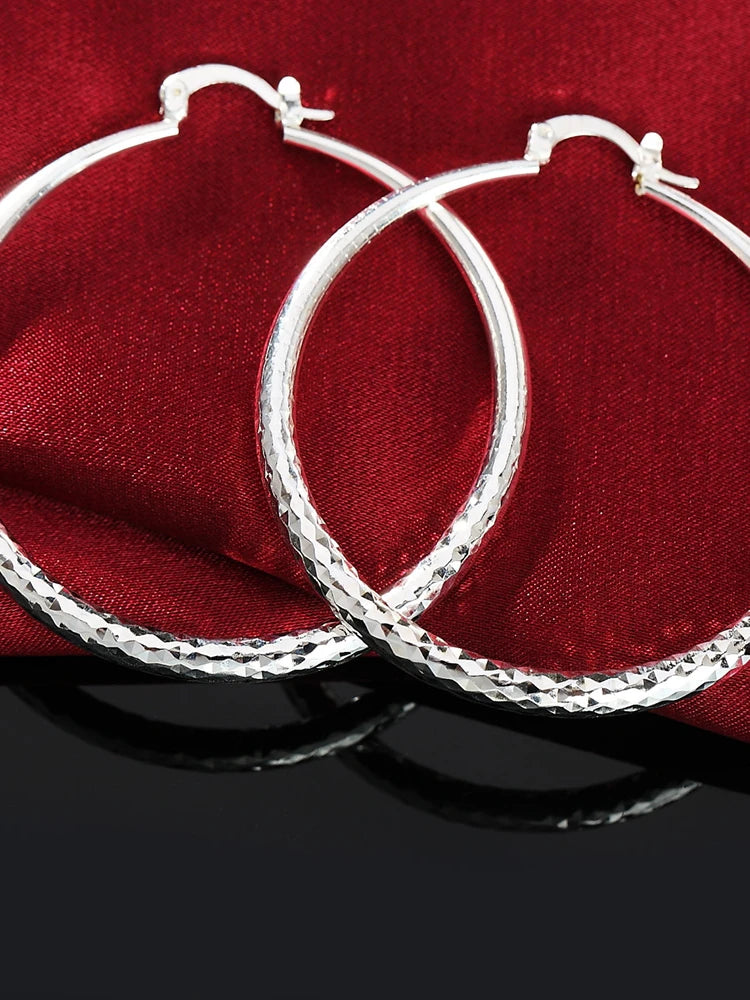 3 cm (1.18 in) Circle Hoop Earrings for Women, Charm Hoops for Wedding & Party Gifts