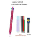 5-in-1 Erasable Multicolor Gel Pen — 4 x 0.7mm Refillable Ballpoint + 0.5mm Mechanical Pencil