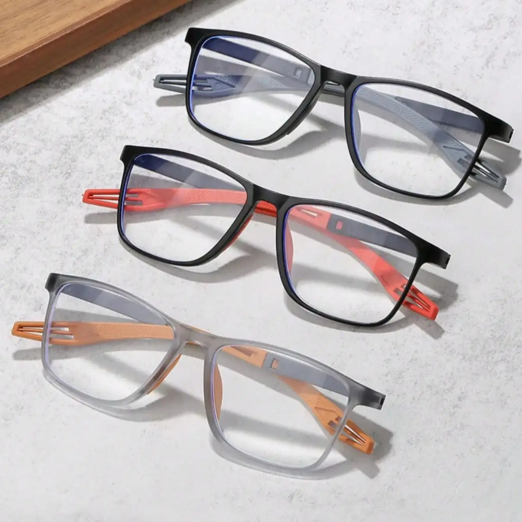 Anti-Blue Light Reading Glasses for Men and Women – Unisex Large Frame with Optical Stand