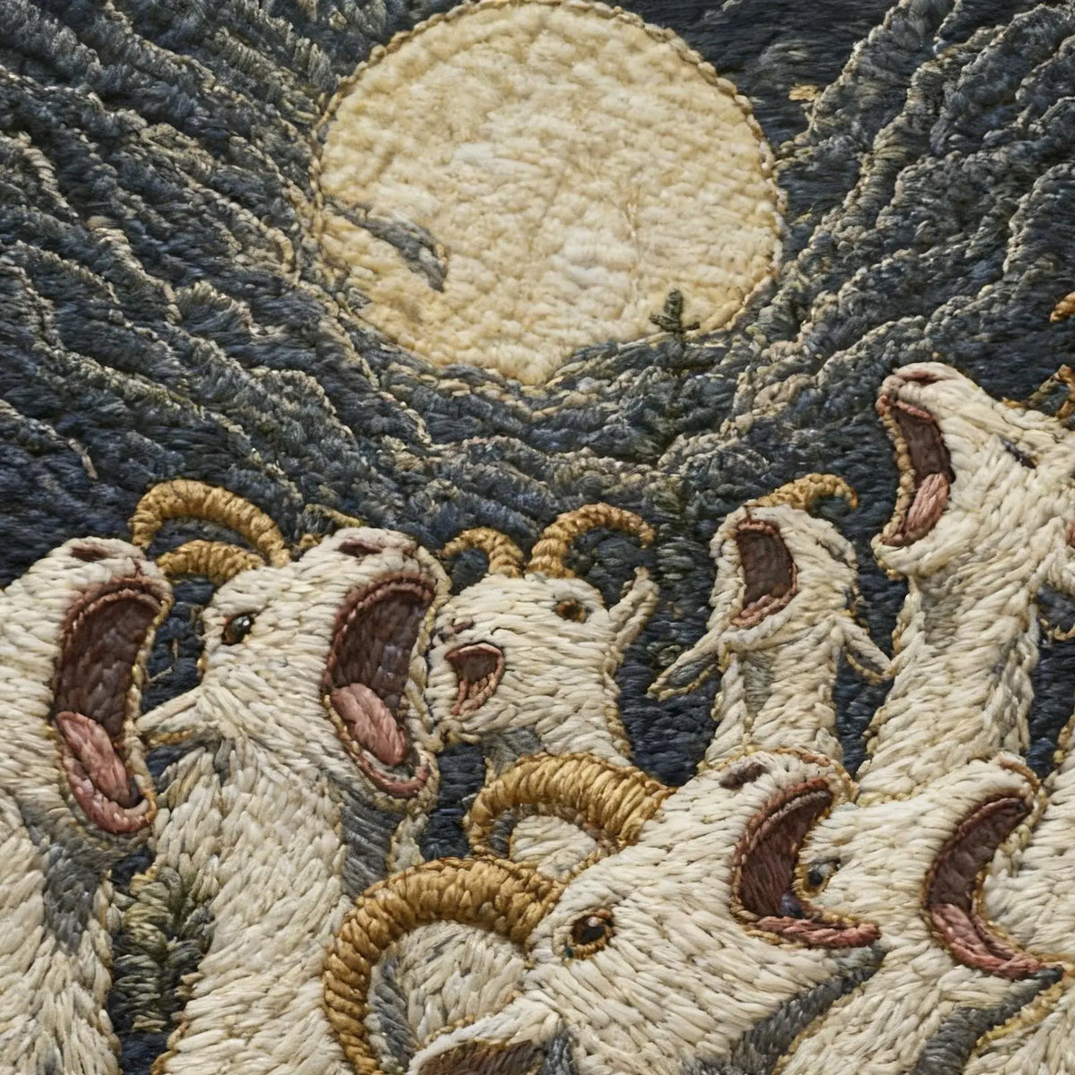 Goat Pattern 3D Embossed Throw Pillow Covers - 4-Pack 17.7 x 17.7 in (45 x 45 cm) Short Plush Decorative Cushion Covers for Sofa & Bedroom