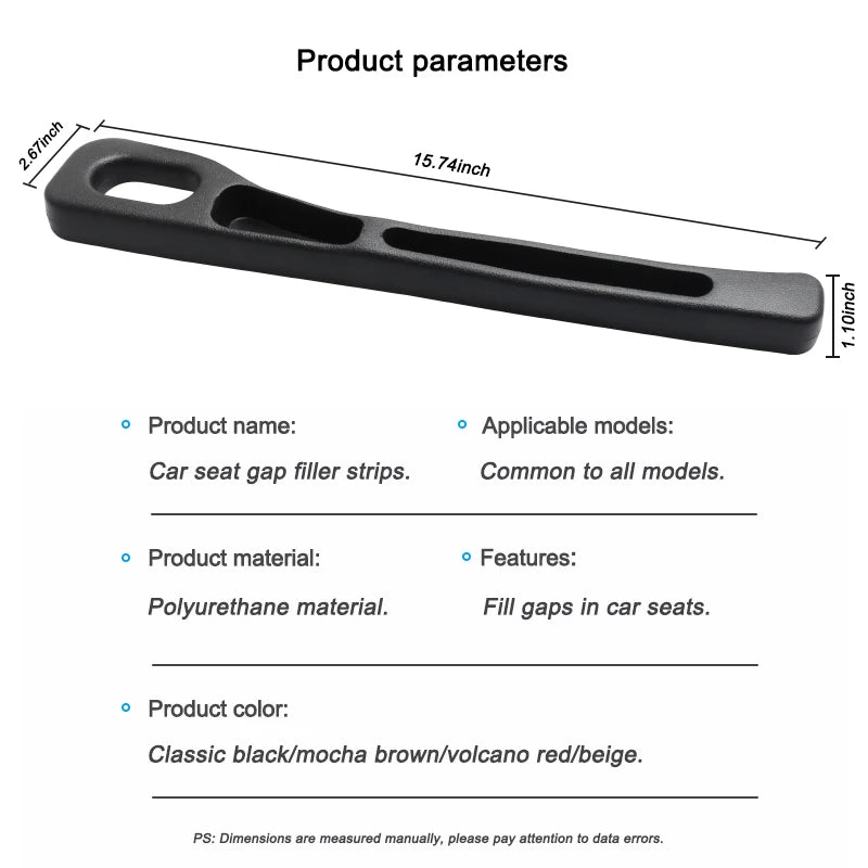 Car Seat Gap Filler Plug — Leak-Proof Side Seam Wallet & Phone Holder, Fits Most Cars (0.79–1.58 in / 2–4 cm)