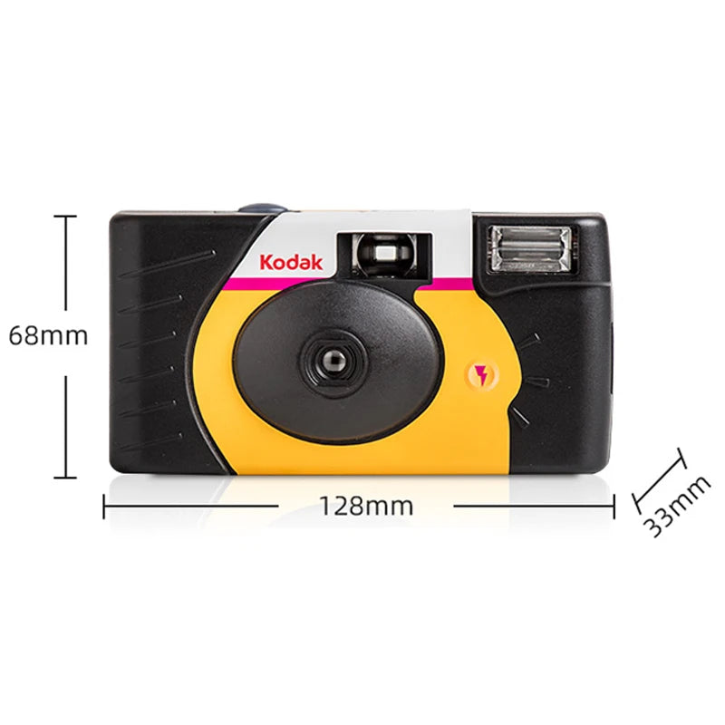 Single-Use Disposable Film Camera — 27/39 Exposures, ISO 800, Built-In Manual Flash