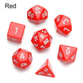 7-Piece Black Polyhedral Dice Set for D&D TRPG Tabletop RPG, Board & Card Games