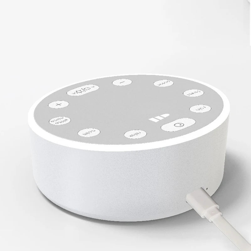 Portable White Noise Machine for Baby & Adult — Sleep Sound Machine with Night Light and Soothing Sounds