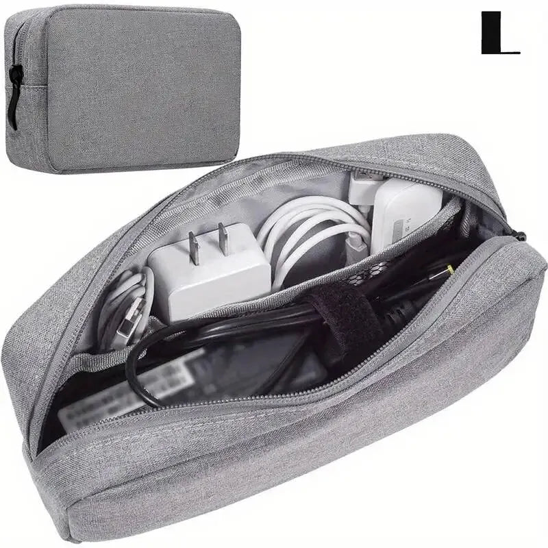 Travel Cable Organizer Bag for Electronics - Cord Case for Power Banks & SD Cards