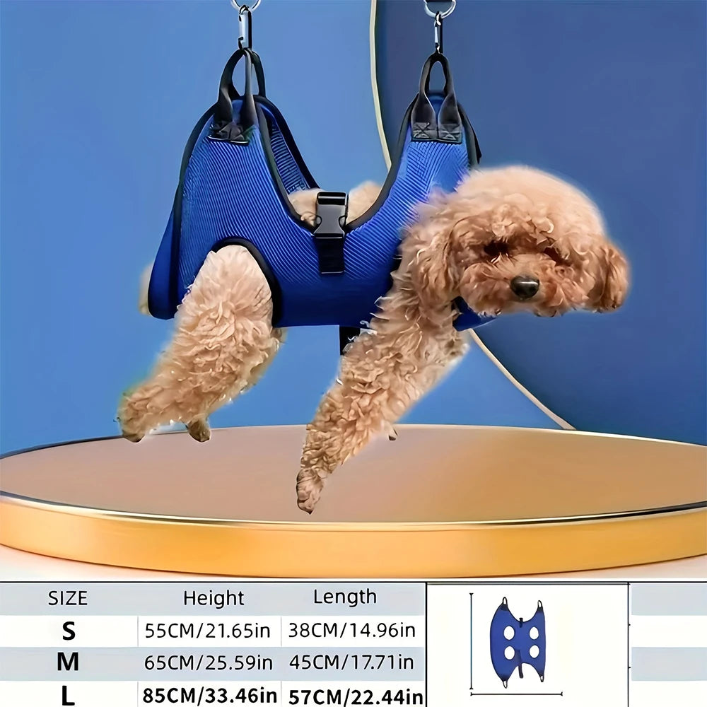 Pet Grooming Hammock for Cats & Small Dogs - Nail Trimming Restraint Bag with Hook Fastener, Anti-Scratch Grooming Aid