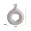 Ceramic Decorative Vase for Dried Flowers & Hydroponic Plants, Modern Table Ornament for Living Room Bedroom Office