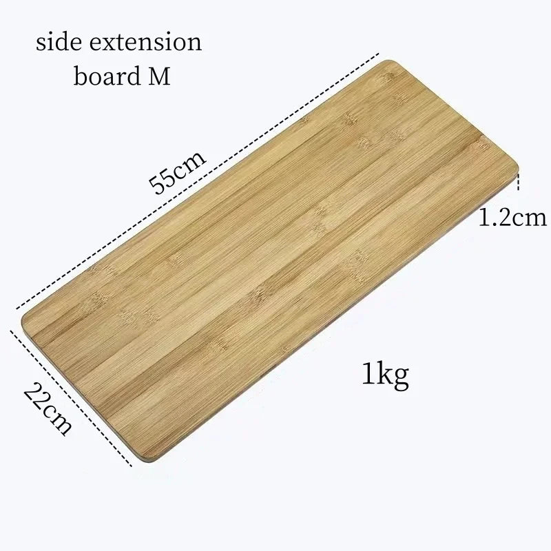 IGT Bamboo Extension Table Top – Outdoor Camping Kitchen Side Table Module for Picnic & Dining