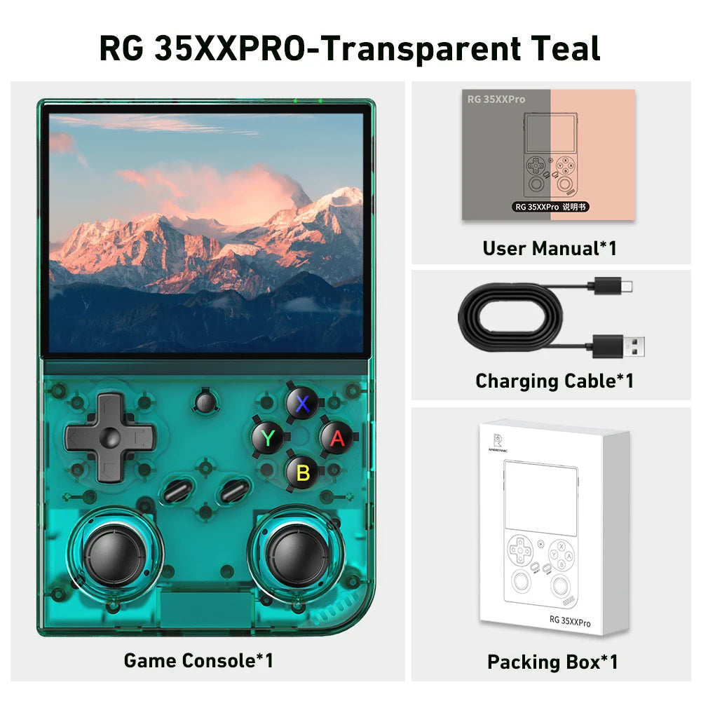 3.5-Inch IPS Retro Handheld Game Console 64GB Linux Emulator with Mini HDMI, Bluetooth & 3200mAh Battery