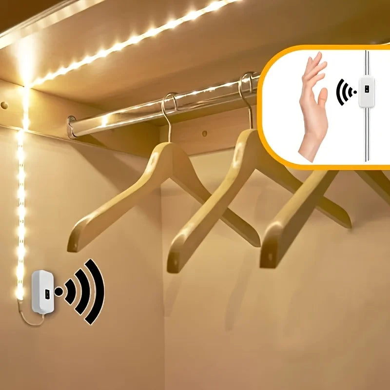 1M (3.3 ft) USB LED Strip Lights — 60 LEDs Gesture Dimmer Sensor, Dimmable Night Light & TV Backlight