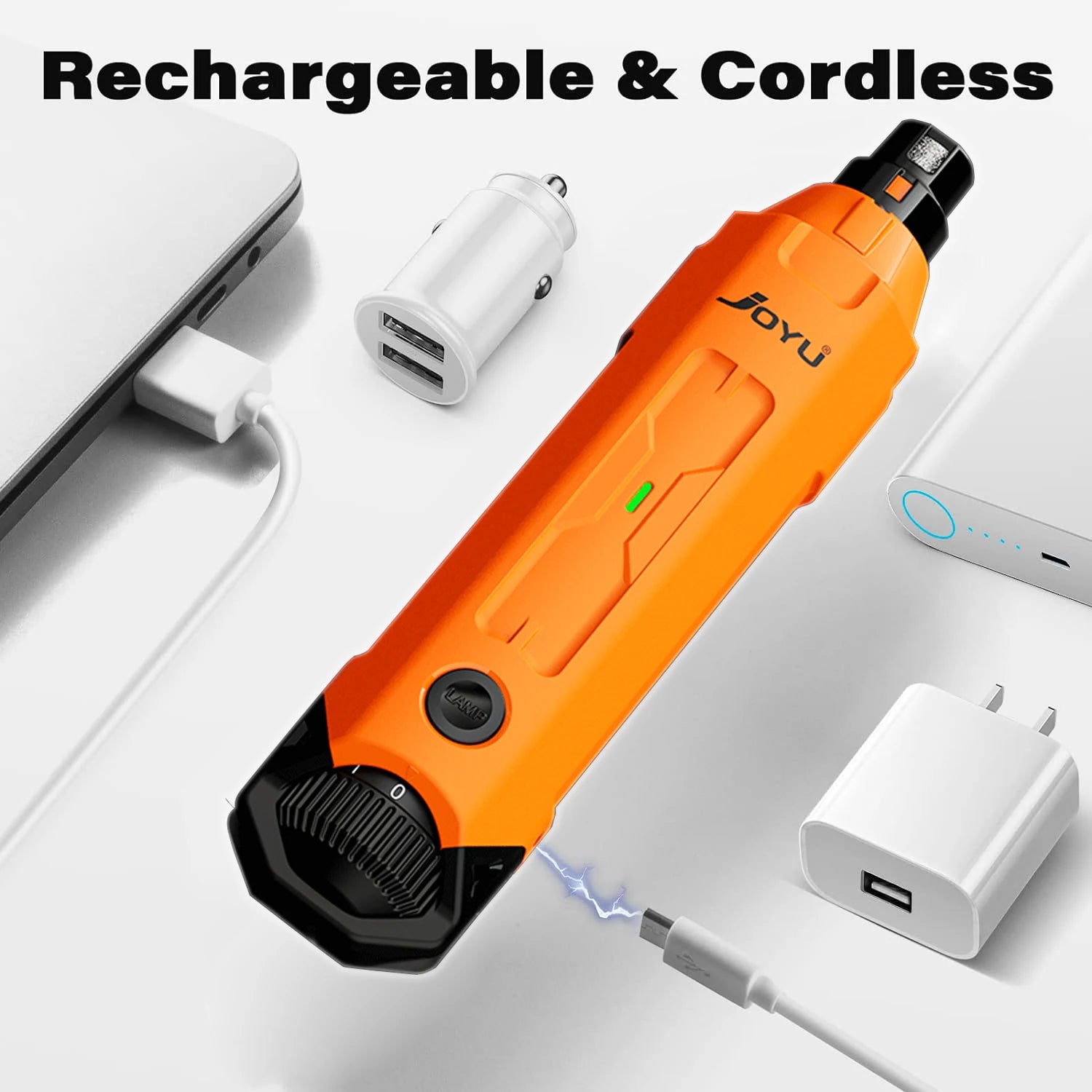 6-Speed Rechargeable Dog Nail Grinder Quiet Electric Pet Nail Trimmer for Painless Paw Grooming