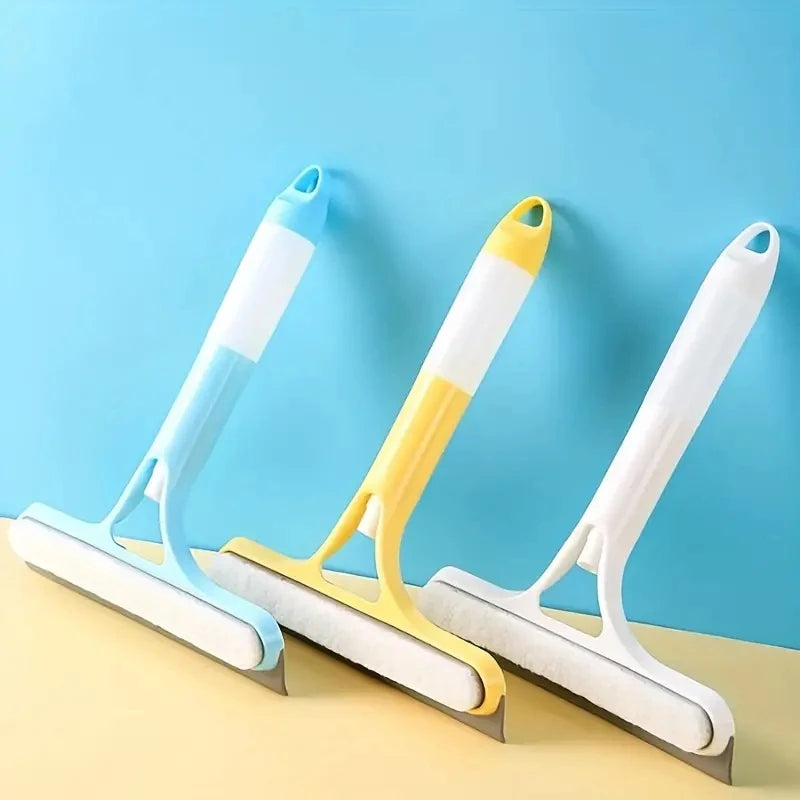 3-in-1 Glass Cleaning Tool — Squeegee, Scraper & Spray Bottle for Windows, Mirrors & Shower Doors