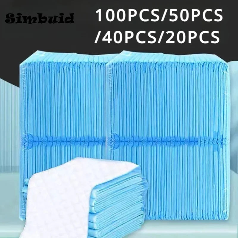 Super Absorbent Disposable Pet Training Pads - Dog & Cat Diaper Mat Quick-Dry, S 100pcs (13 x 17.7 in / 33 x 45 cm), M 50pcs (17.7 x 23.6 in / 45 x 60 cm), L 40pcs (23.6 x 23.6 in / 60 x 60 cm), XL 20pcs (23.6 x 35.4 in / 60