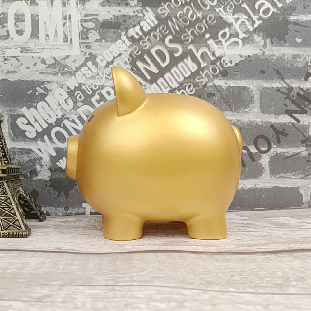 Cute Cartoon Pig Piggy Bank - Kids Coin Bank Money Saving Box (3.5 in / 9 cm)