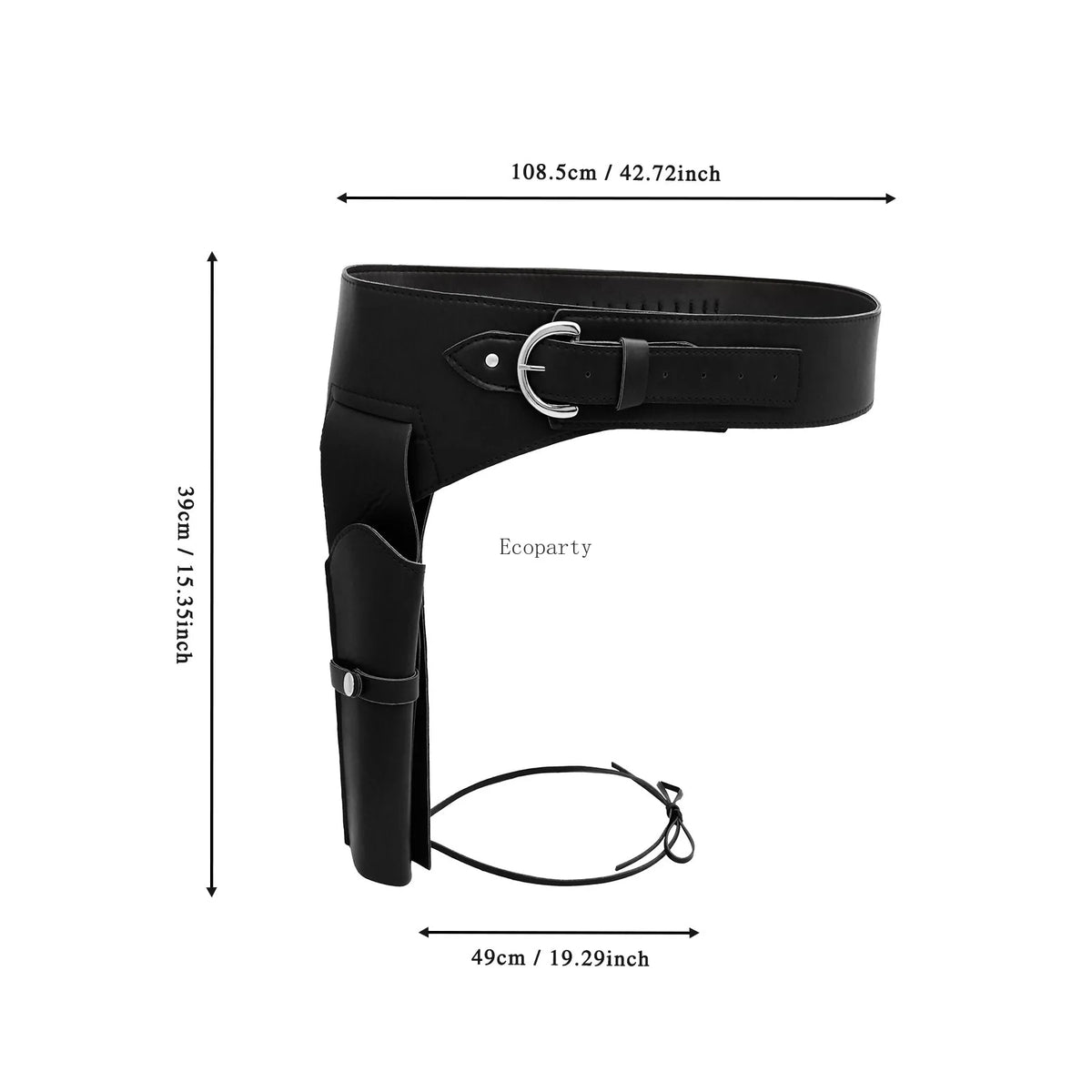 Double Gun Holster Waist Belt – PU Leather Revolver Holster for Renaissance Pirate Cowboy Cosplay
