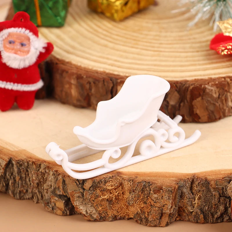 Mini Christmas Wreath for Dollhouse Hanging Garland with Bow & Bell